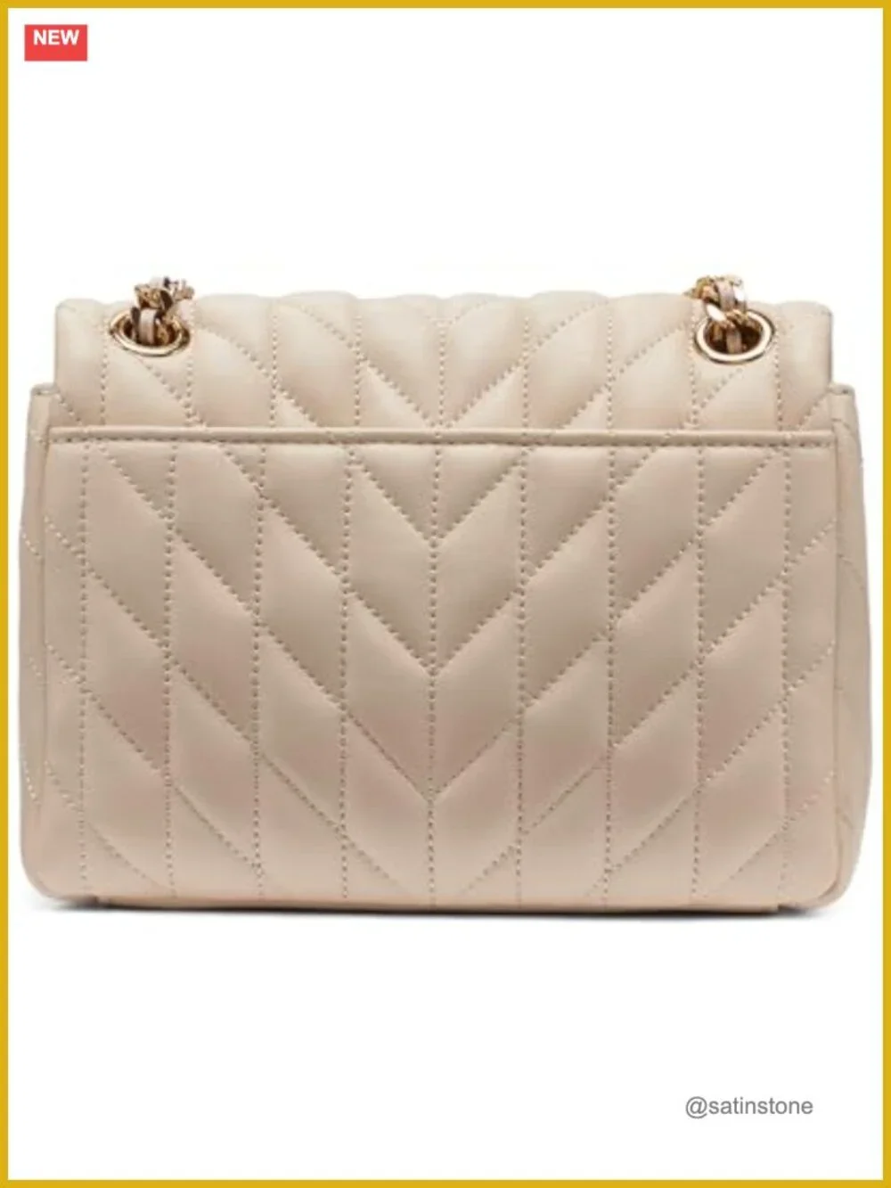 Laffayette Leather Crossbody Bag With Chain Strap Satchel